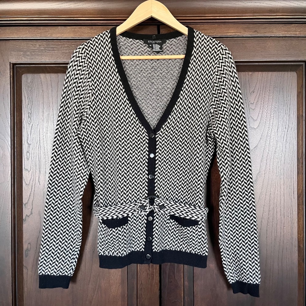 Vintage ETCETERA‎ Cardigan Sweater Womens S M Wool Cashmere Angora Quiet Luxury